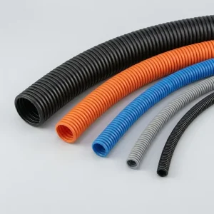 Flexible Corrugated Conduit 40mm 48mm 56mm Abrasion Resistant PE PP PA Material -40~+150 for Cable Protection Industrial