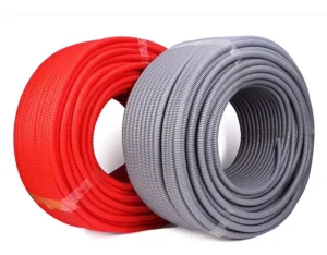 Flexible Corrugated Conduit Grey Plastic Electric Tube Pipe