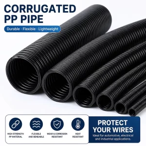 Flexible Corrugated Conduit for Cable Protection Electrical Plastic Tubes with High Durability Waterproof and Bendable Design