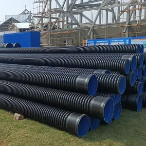 Flexible DN200 HDPE Corrugated Pipe for Urban Storm Drain Network and Drainage Tunnel