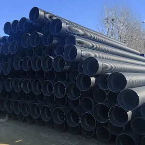 Flexible Durable Eco Friendly HDPE Double Wall Corrugated Pipe SN8 500MM 1800MM High Pressure Drainage & Sewage Culvert