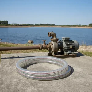 Flexible Durable PVC Steel Wire Hose High Pressure Clear Anti UV Heat Resistant Water Pump Industrial Cleaner