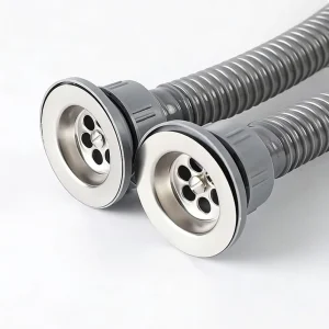 Flexible Expandable Eco Friendly Drain Pipe PVC Anti Corrosion Dual Head Y Shaped Bathroom Drain Pipe Hose