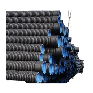 Flexible HDPE Corrugated Drainage Sewage Pipe DN300 DN500 DN600 DN800 Ring Stiffness High Pressure PE