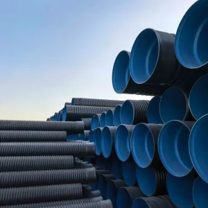 Flexible HDPE Double Wall Pipe DN160 Used in Fiber Optic Cable Channel and Electrical Conduit