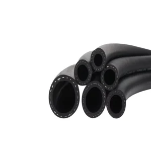 Flexible Low Pressure Rubber Hose Black Customizable Length Cutting Service Available for Water Suction Discharge