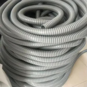 Flexible PVC Corrugated Hose for Industrial Ventilation Sewer Pipe Vacuum Exhaust Dust Removal Customizable Length Cutting