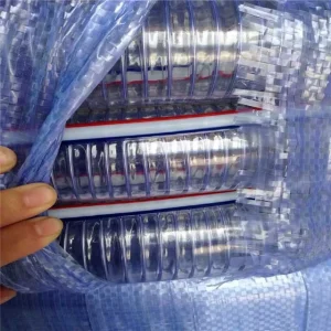 Flexible PVC Lay Flat Water Irrigation Tubes Plastic Steel Wire Hose