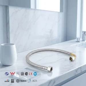 Flexible Stainless Steel Braided Hose DN6 1.0Mpa Modern Design Kitchen Use 90 Elbow for Toilet Connection and Water Heater