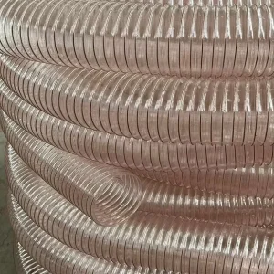 Flexible Wear Resistant PU Copper Plated Steel Wire Dust Suction Hose