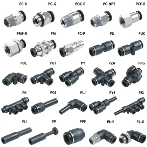 G NPT BSP Brass Plastic Pneumatic Push in Fitting Leakproof Air/Gas Pipe Fast Connect for Automotive Manufacturing