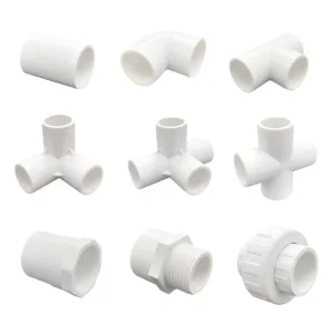 GETO PVC Drain Pipe Large Diameter Sewer Fittings Flexible Durable Thick Construction Sewage Rainwater Lightweight Industry Use