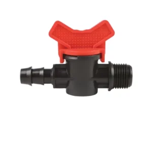 Garden Agriculture Irrigation System LDPE Pipe Plastic Mini Barb Male Thread Valve