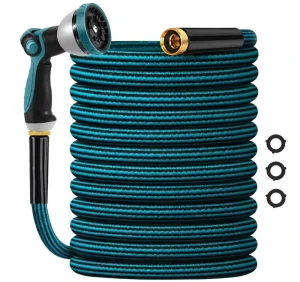 Garden Hose 50ft Non Expanding Ultra Lightweight PE Inner Kink Free Sturdy Flexible Abrasion Resistant Yard
