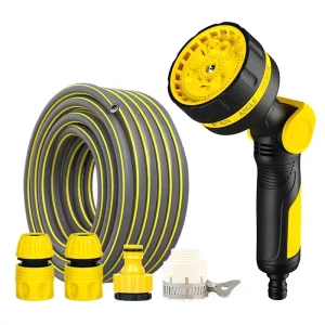 Garden Hose Pipe 50ft 100ft 30m Flexible Durable PVC Water Hose Reel Reinforced Anti-UV Heat Resistant PVC Garden Hose