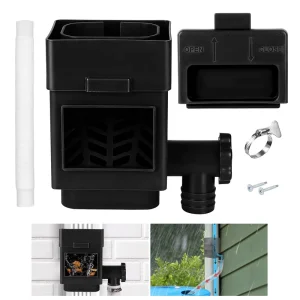 Garden House Wall Pipe Rainwater Collection System Diverter Downspouts PP Material