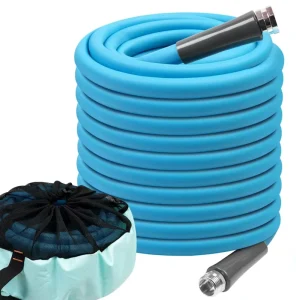 Garden RV Water Hose 5/8 Inch Heavy Duty Ultra Flexible PVC Kink Resistant 3/4 Inch Aluminum Fittings Anti Corrosion