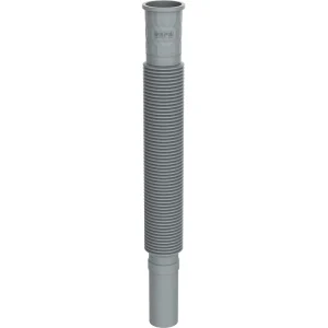 Gray ABS Corrugated Pipe Drain Valve Flexible Leakproof Anti Clog Easy Installation Hotel Bathroom Use