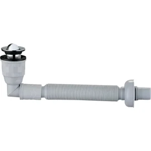 Gray ABS Elbow Drain Valve Flexible Corrugated Pipe Leakproof Anti Clog Commercial Hotel Restaurant Plumbing Use