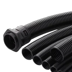 Gray Color RoHs Approval PA M25 AD25 Nylon Insulating Corrugated Flexible Conduit Fittings Flexible Conduit In Pipe Fitting
