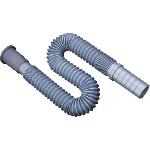 Gray Flexible Plastic Drain Pipe Sink Basin Waste Hose Telescopic Bathroom Sink Drainage Tube