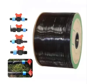 Great Irrigation Agriculture Garden Irrigation System 16mm Flat Emitter Drip Irrigation Tape Pipe Plastic Black