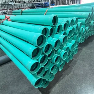Green PVC Sewer Pipe Plastic Tube Durable ASTM D3034 High Pressure Storm Water Pipe Industry Use