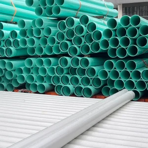 Green SDR35 PVC Sewer Pipe High Strength Durability Impact Resistant