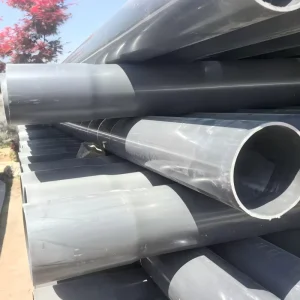 Grey PVC Water Supply Pipe High Strength High Flow Extrusion Grade with Aging Resistance Antistatic High Gloss for Construction