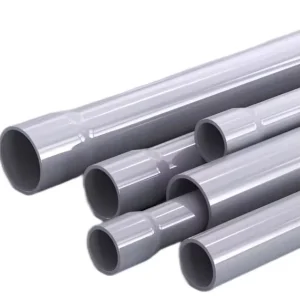 Grey Round PVC Tube Pipe for Water Supply Drainage and Industry Use