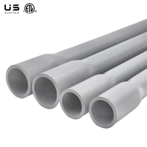 Grey Underground Rigid Schedule 40 PVC Electrical Conduit Waterproof Plastic Cable Wire Protection Pipe ETL Listed