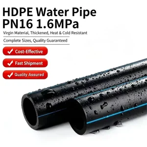 HD PE Agricultural Irrigation Water Supply Pipe High Pressure Explosion Proof Durable Flexible Environmental Plastic Tubes 100m