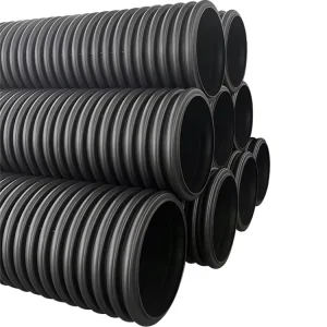 HDPE Black Plastic Drainage Pipes PE Double Wall Corrugated Pipe And Sewage Pipeline From HYDY