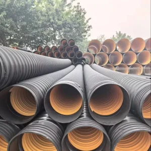 HDPE Black Plastic Drainage Pipes PE Double Wall Corrugated Pipe and Sewage Pipeline