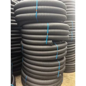 HDPE Carbon Spiral Corrugated Flexible Plastic Conduit Pipe with Welding for Underground Drainage Sewage and Cable Protection