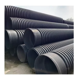 HDPE Corrugated Pipe Chemical Resistant Industrial Park Wastewater Treatment Transport Tubing