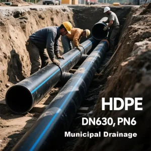 HDPE DN20-1600mm Durable High Pressure Anti-Corrosion Black Polyethylene Pipes For Drainage System With 50 Years Lifespan