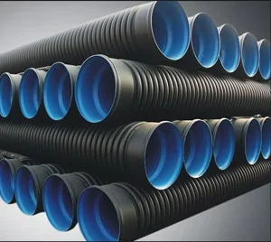 HDPE Double-Layer Corrugated Collector Drainage Pipes DN300 High Pressure Flexible Lightweight ISO Standard 6m Length SN8 Series