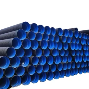 HDPE Double Wall Corrugated Drain Culvert Pipe 500mm 1200mm Black Polyethylene High Pressure