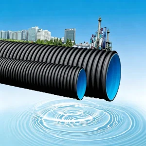 HDPE Double Wall Corrugated Drain Pipe High Pressure Large Diameter Underground Sewage Irrigation Lightweight Pipe
