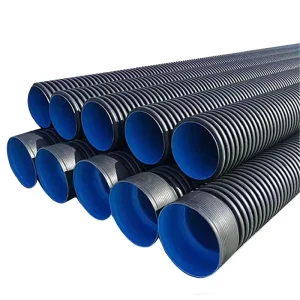 HDPE Double Wall Corrugated Drainage Pipe Durable Anti Corrosion 200mm 800mm Custom Size 50 Year Lifespan Sewer Culvert Farm