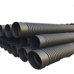 HDPE Double Wall Corrugated Drainage Pipe High Pressure Flexible Corrosion Resistant Eco Friendly Material Light Weight