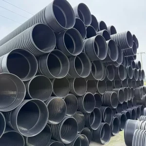 HDPE Double Wall Corrugated Drainage Pipe SN8 600MM 800mm 1200mm DWC GB/T 19472.1 High Compressive Strength Plastic