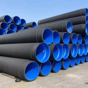 HDPE Double Wall Corrugated Drainage System Sewage Pipe Agricultural Irrigation Perforated Culvert Pipe High Compressive