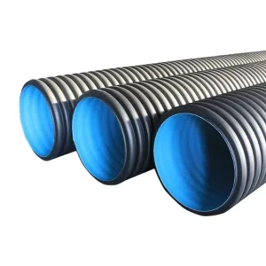 HDPE Double Wall Corrugated Flexible High Pressure Non Toxic Smooth Moulded PE Pipe for Municipal Sewer System Drainage