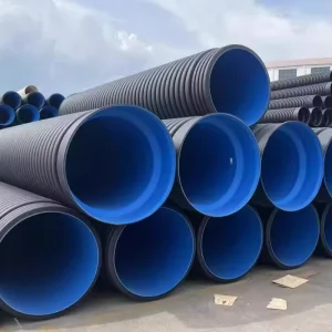 HDPE Double Wall Corrugated High Pressure Durable Sewage Drainage Pipe 450mm PE100 ISO Standard
