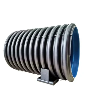 HDPE Double Wall Corrugated PE Pipes for Municipal Sewer System SN4 SN8 SN10 Socket Fusion Drainage Culvert Pipe 18 Inch