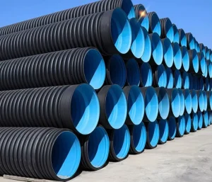 HDPE Double Wall Corrugated Pipe 300mm Diameter SN8 Sewerage Drainage Wastewater Disposal Hollow Wall Wound Pipe (K pipe)