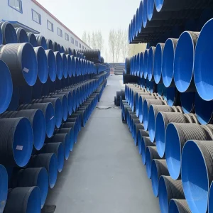 HDPE Double Wall Bellows Corrugated Drainage Pipe High Pressure Flexible Anti Corrosion Durable 200mm 1200mm Plastic Tubes