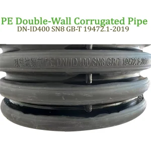 HDPE Double Wall Corrugated Pipe DN ID400 SN8 GB/T 19472.1-2019 for Municipal Drainage & Sewerage